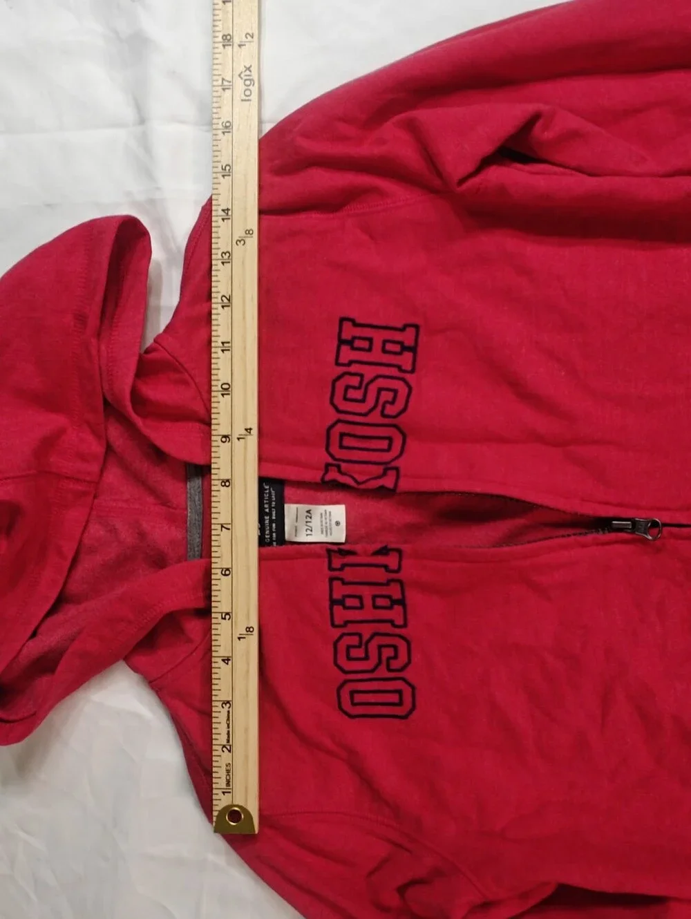 OshKosh B'gosh Bright Red Zip-Up Hoodie with Hood And Pants